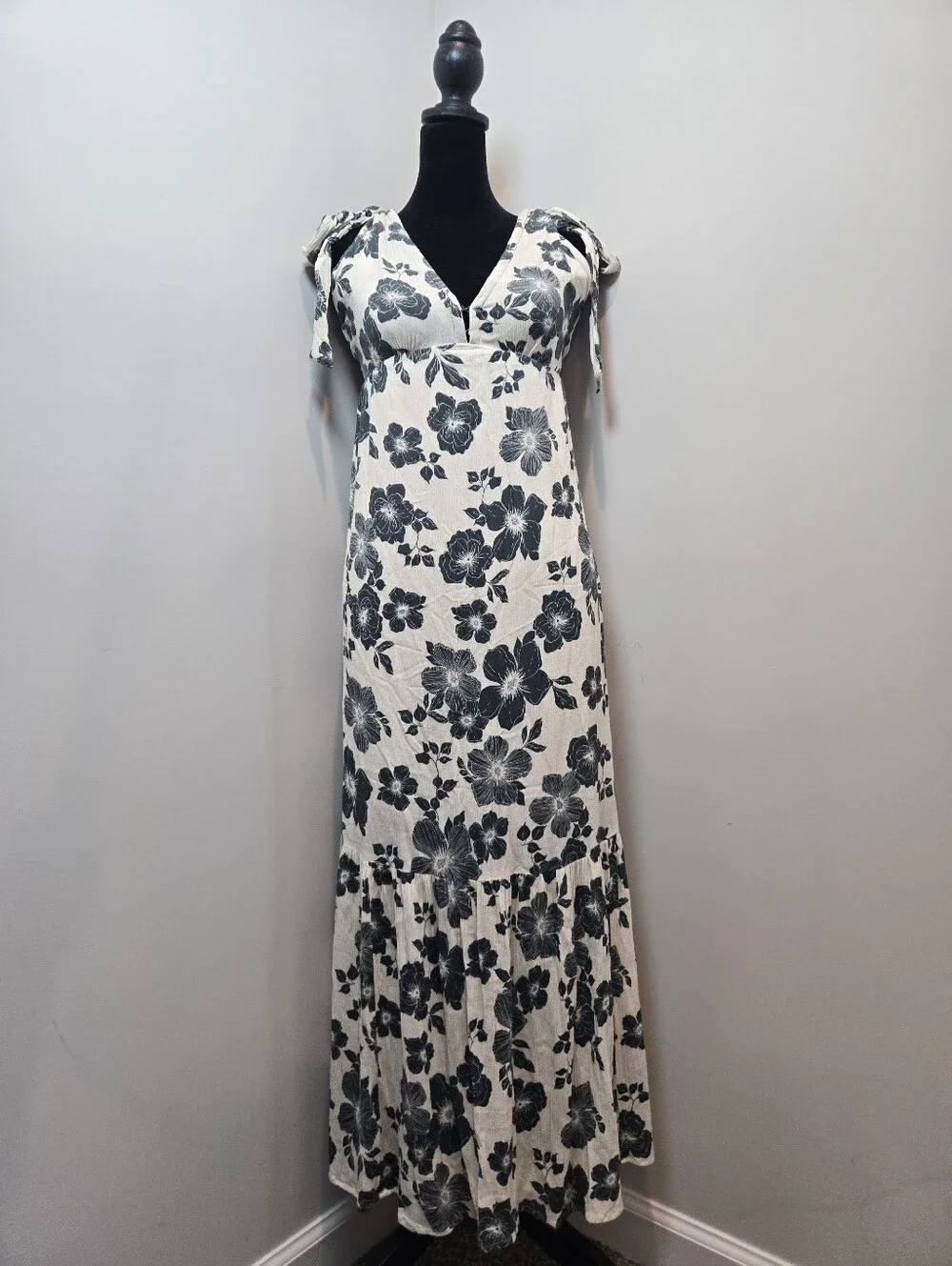 Abercrombie & Fitch Maxi Dress Women's XS Flowers Boho Summer Y2k Cottagecore